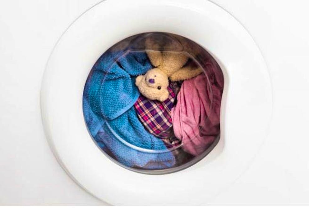Soft toys can be washed and tumble dried.