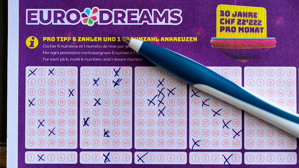 One person has won a monthly payment of 2222 francs for five years in Monday evening's Eurodreams draw. (archive picture)