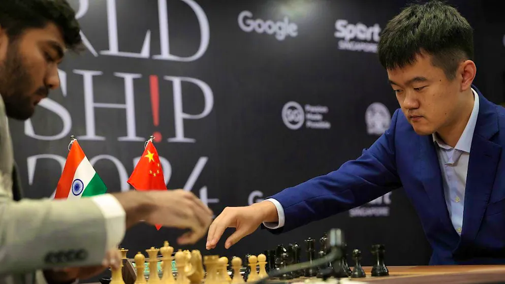 Defending champion Ding Liren keeps the World Championship duel in Singapore open