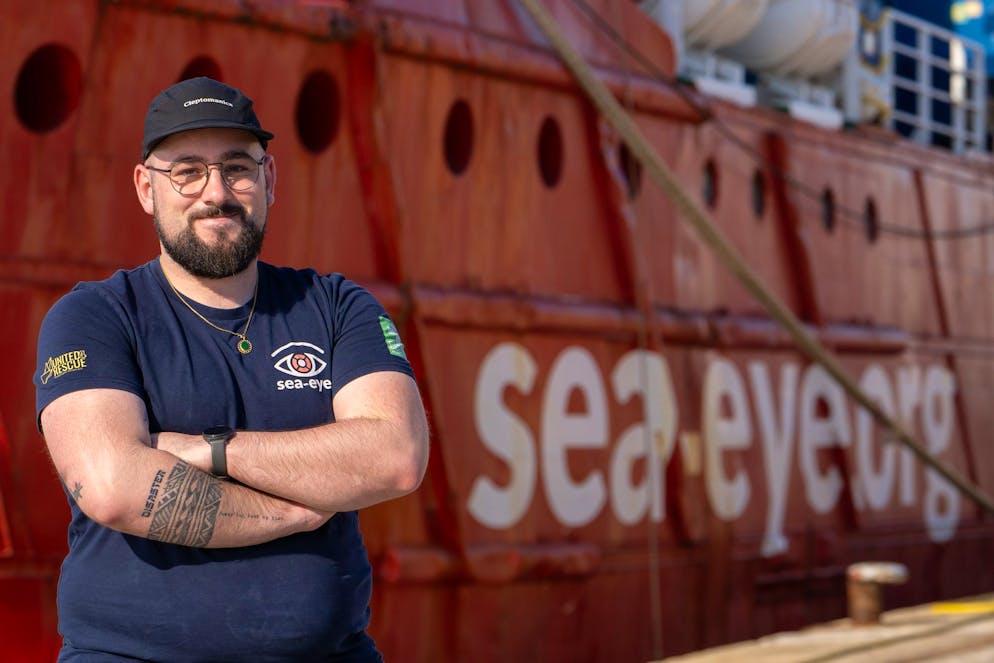 St. Galler Seenotretter Arno Tanner. Mit Sea-Eye war Arno Tanner im Mittelmeer unterwegs.