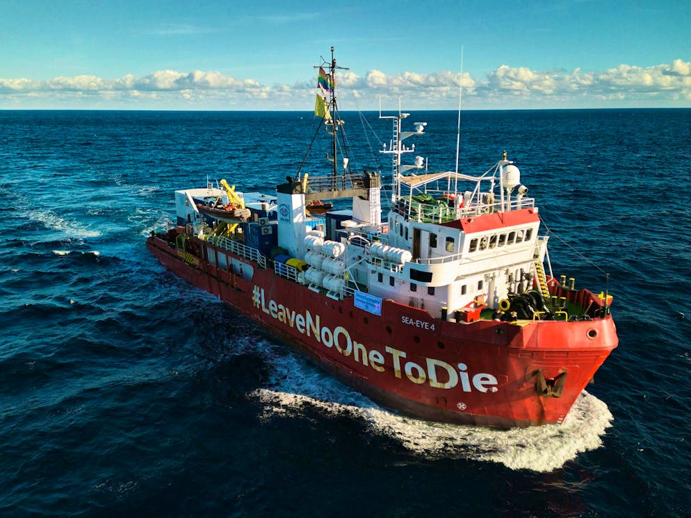 St. Gallen sea rescuer Arno Tanner. The sea rescue organization rescues refugees from drowning.