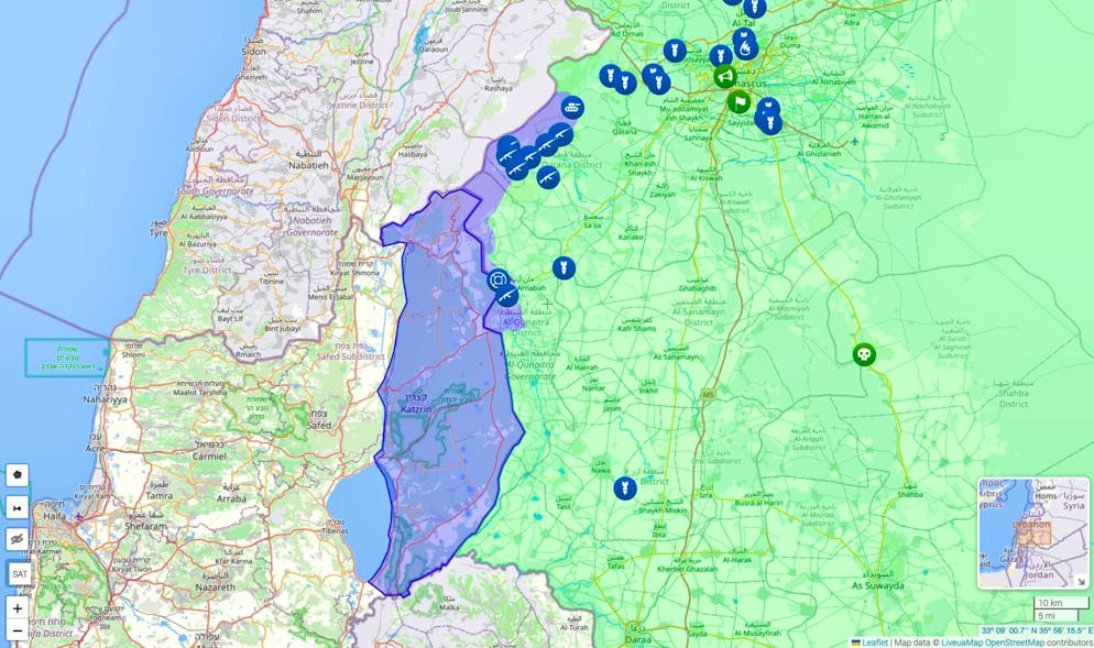 The Israeli army is establishing a corridor from the Golan Heights towards the north.