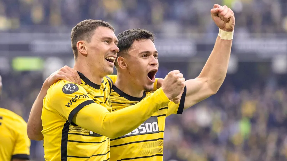 Fabian Rieder (ici à droite en 2023) vivra des retrouvailles avec les Young Boys.