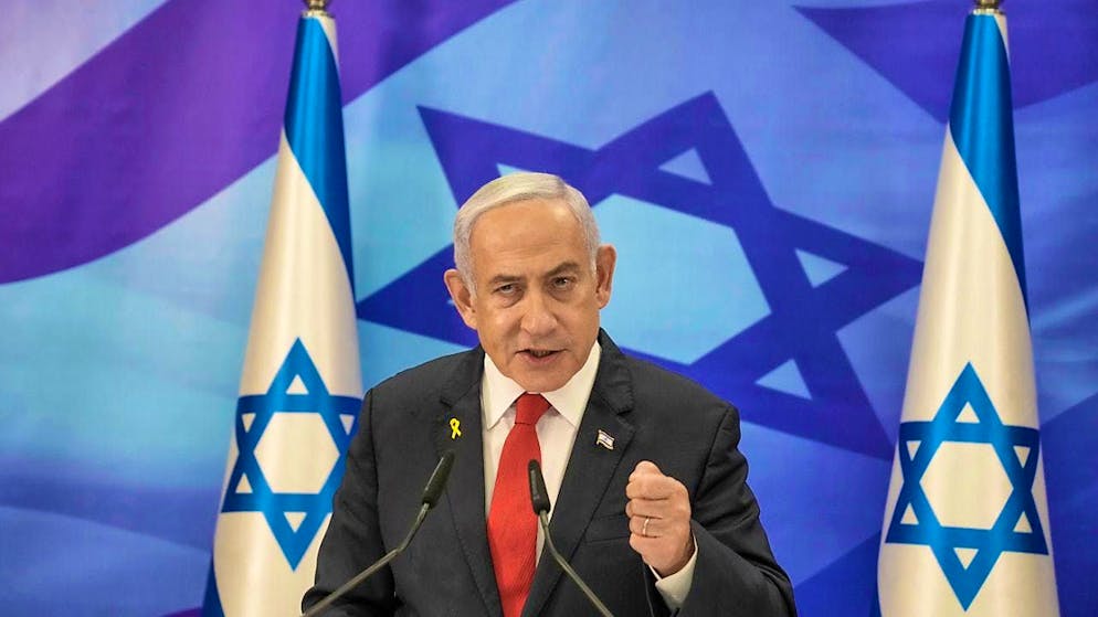 Israeli Prime Minister Benjamin Netanyahu speaks during a press conference in Jerusalem. Photo: Maya Alleruzzo/AP
