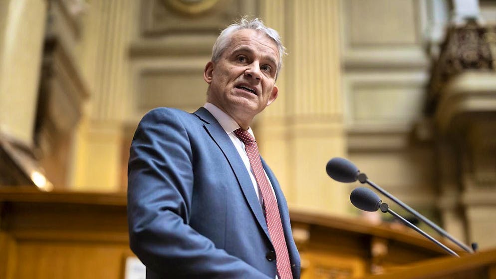 Justice Minister Beat Jans on Wednesday during the debate on the Hamas ban in the National Council.