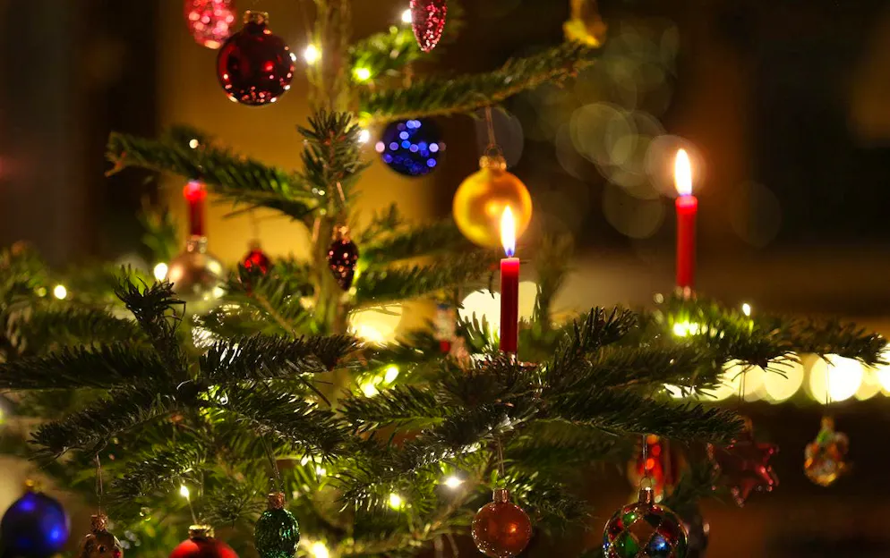 Candles on the Christmas tree may be beautiful, but they can quickly become dangerous. As a general rule, the first precautionary measure is never to leave naked flames unattended.