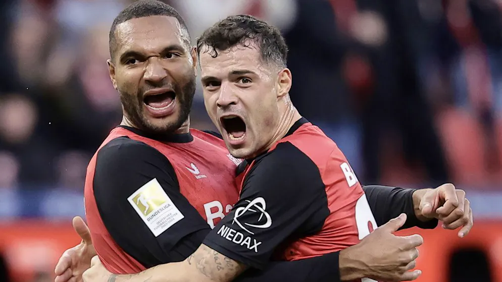 Jonathan Tah und Granit Xhaka gewannen mit Leverkusen 23/24 das Double.