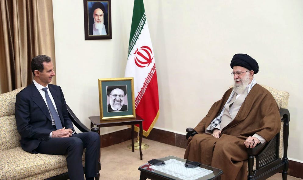 Ali Chamenei (rechts) bei seinem letzten Treffen mit Diktator Baschar al-Assad am 30. Mai in Teheran.