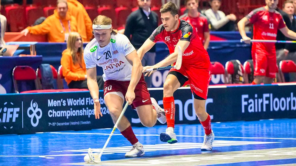 Gustavs Griezitis gets the better of Paolo Riedi