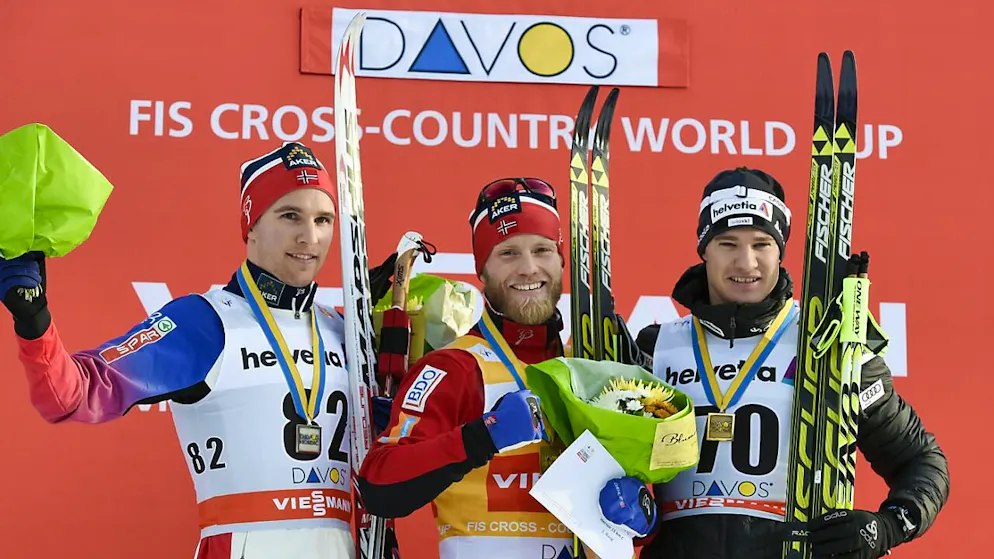 Davos feiert 50 Jahre Langlauf-Wettkämpfe - Gallery. Dario Cologna (rechts) stand in Davos fünfmal auf dem Podest, zum Sieg reicht es ihm aber nie