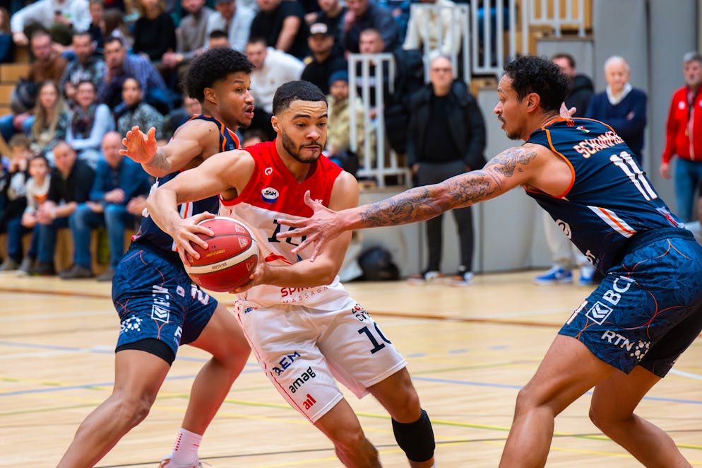 Una foto d'archivio di Elijah Morgan, giocatore della Spinelli Massagno, in azione. 