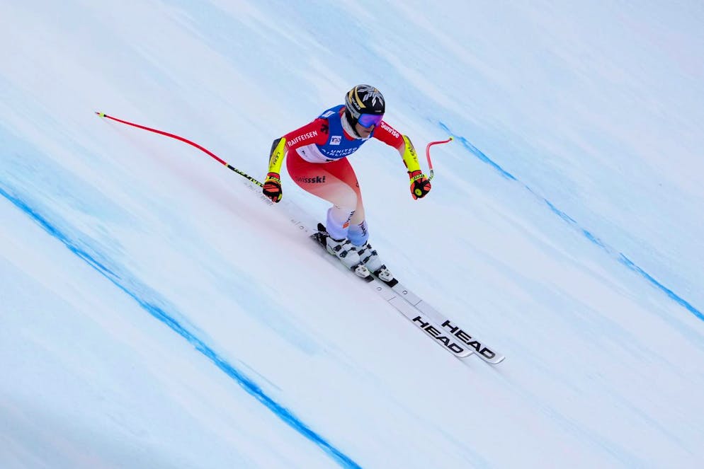 Gut-Behrami conquista il primo podio della stagione.