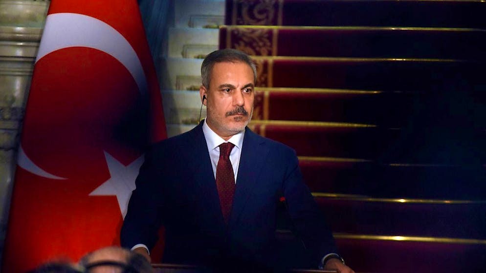 ARCHIVE - Hakan Fidan, Foreign Minister of Turkey, speaks at a press conference after his meeting with his Egyptian counterpart Badr Abdelatty at Tahrir Palace. Photo: Tarek Wajeh/AP/dpa