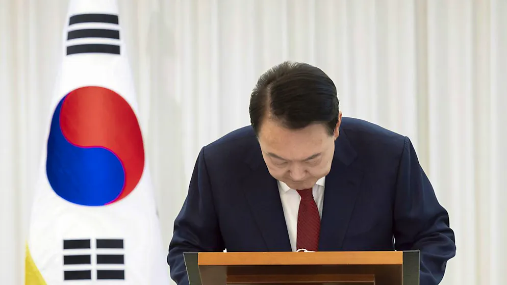 Le président déchu Yoon Suk-yeol avait sidéré la Corée du Sud au début décembre en déclarant la loi martiale par surprise et en envoyant l'armée au Parlement afin de le museler (archives).
