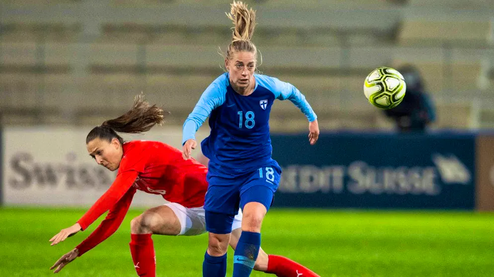 A look at Switzerland's opponents Norway, Iceland and Finland - Gallery. Finnish top scorer Linda Sällström during the last international match against Switzerland in April 2019