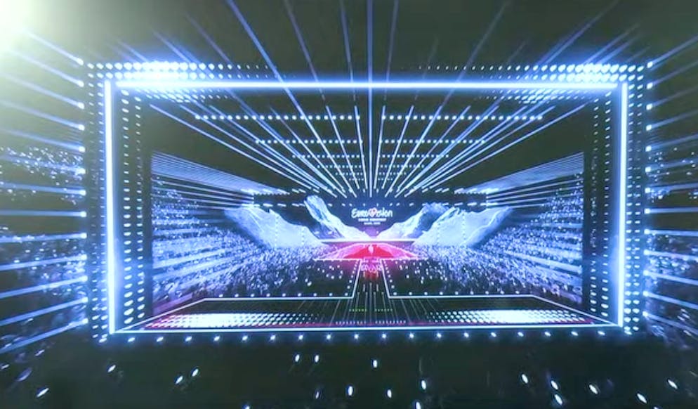 So wird die Bühne des Eurovision Song Contest 2025 in Basel aussehen.