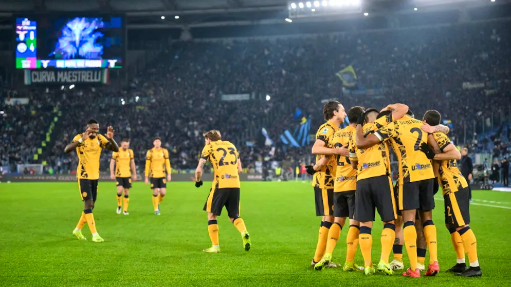 Ausgiebig gejubelt: Inter setzte in Rom gegen Lazio zur Gala an