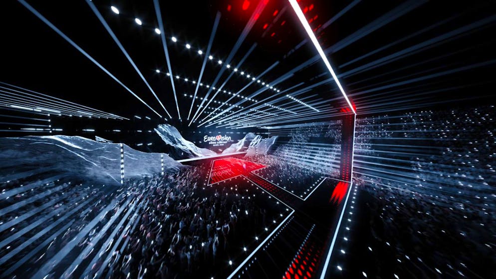 Le décor de l'Eurovision dans la halle Saint-Jacques à Bâle sera inspiré des montagnes et de la diversité linguistique de la Suisse.