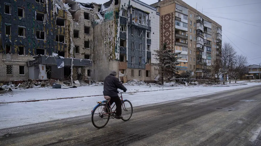 Die seit August von russischen Streitkräften belagerte Stadt Pokrowsk. (6. Dezember 2024) 