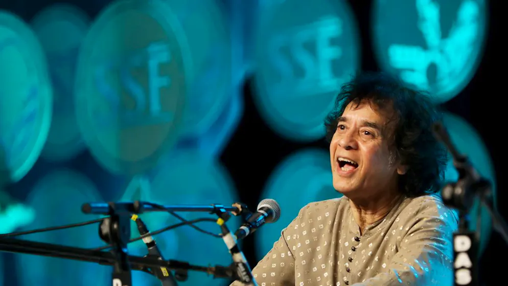 Ustad Zakir Hussain in un'immagine dello scorso anno.