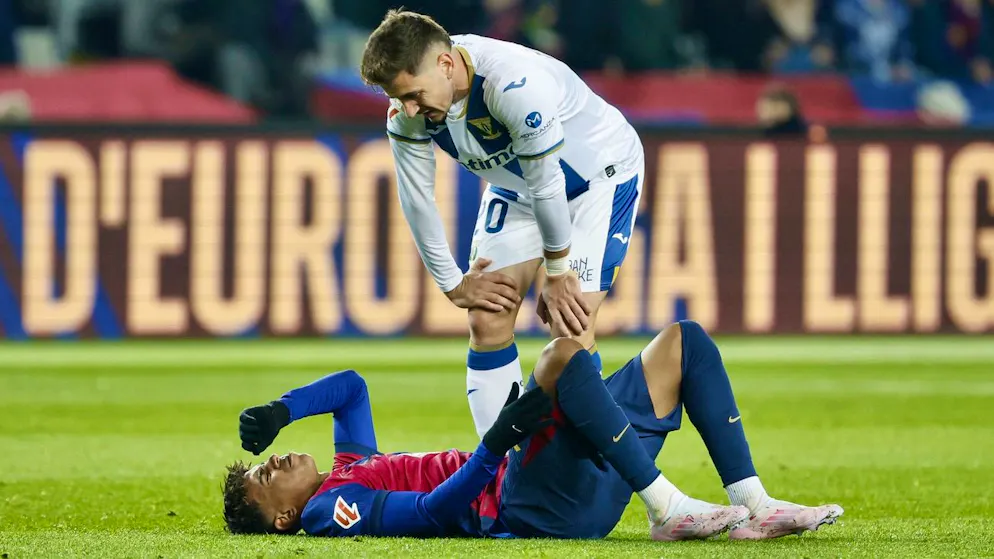 Lamine Yamal a été touché à la cheville droite lors de la défaite de Barcelone 1-0 face à Leganès.