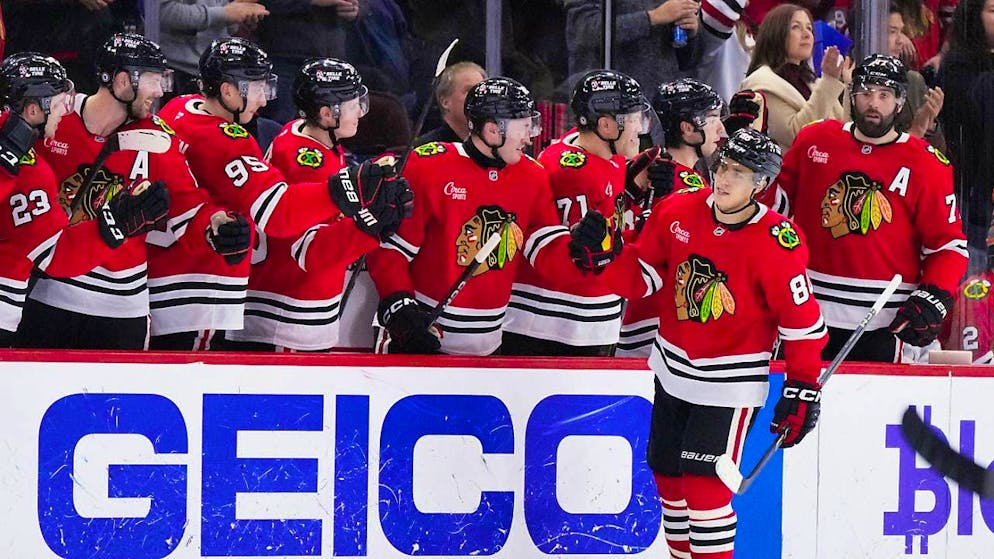 The high-five after the success: the Chicago Blackhawks