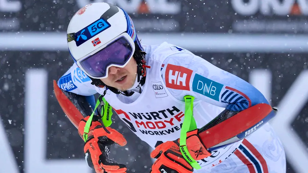 Henrik Kristoffersen s'était emporté après le géant de samedi à Val d'Isère.