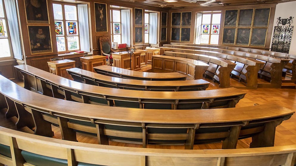 Blick in den Saal des Nidwaldner Landrats. (Archivaufnahme)