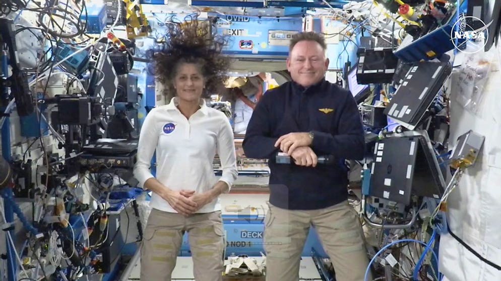 S'ils reviennent bien en mars, Suni Williams et Butch Wilmore auront passé plus de neuf mois dans l'espace au lieu des huit jours initialement prévus (archives).