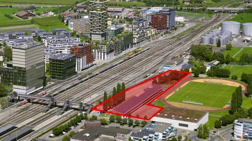 Beim Bahnhof in Rotkreuz soll dereinst die neue Kantonsschule zu stehen kommen. (Archivbild)