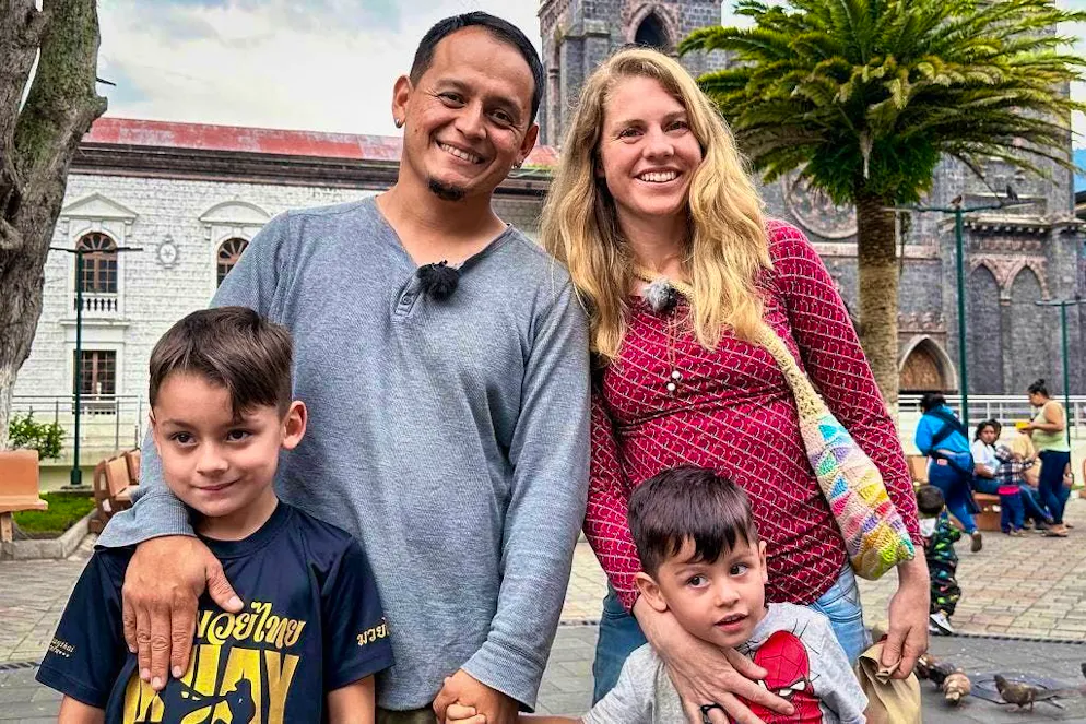 SRF emigrants Isabelle and Leo Alvarado. In 2023, the family decided to emigrate to Leo's home country of Ecuador.