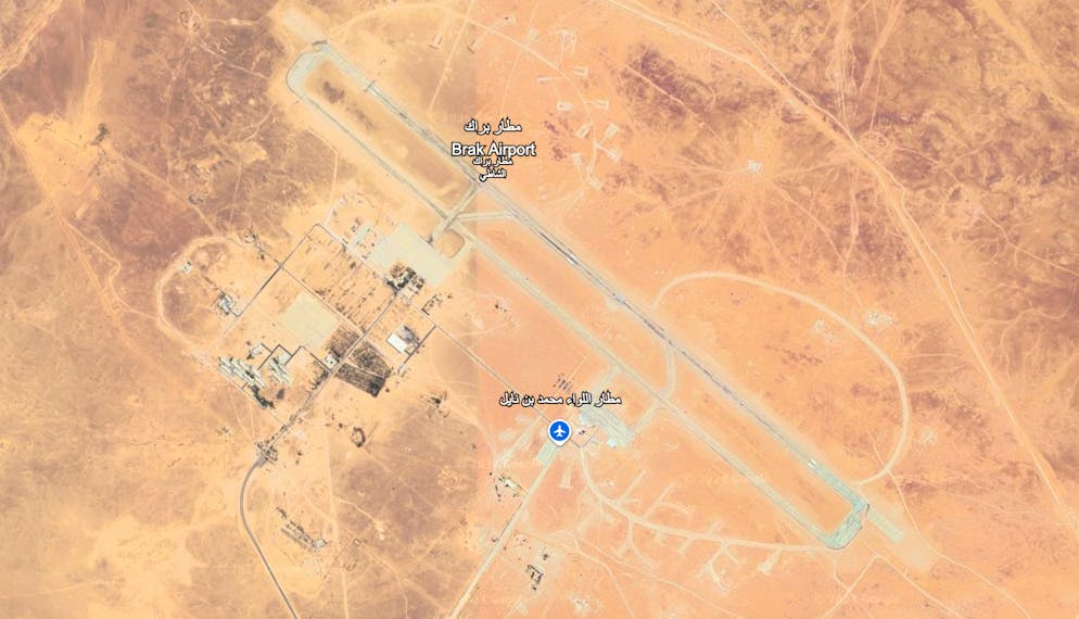 Russisch kontrollierte Flughäfen in Libyen. Auch der der Flugplatz <strong>Brak</strong> asch-Schati' (4) dient als Luftwaffenstützpunkt. Seit Beginn des Jahres 2024 bauen ihn russische Bauarbeiter aus, schreibt der britische «Telegraph».