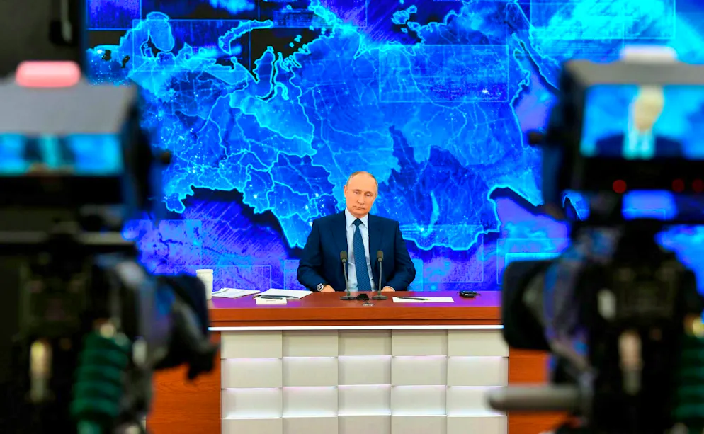 Putin risponde alle domande di giornalisti e cittadini (foto d'archivio)