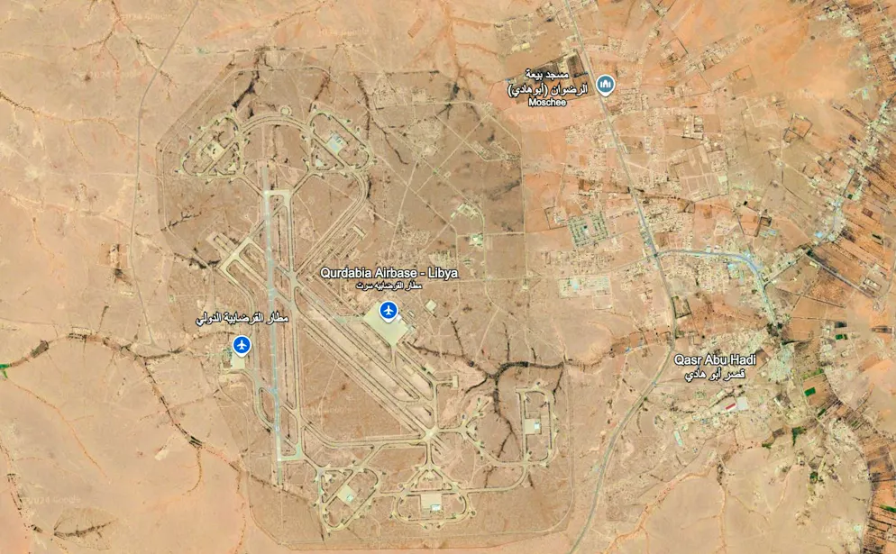 Russian-controlled airports in Libya. The largest base is <strong>Gardabya</strong> Airport (1) near the port city of Sirte, which is used for both military and civilian purposes. Haftar's soldiers only recaptured the base in January 2020 after the so-called Islamic State moved in there in 2015.