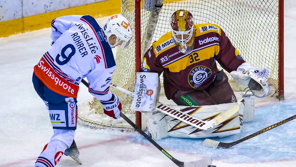 Too much pressure for Servette and its goalie Antti Raanta: the ZSC Lions with Vinzenz Rohrer