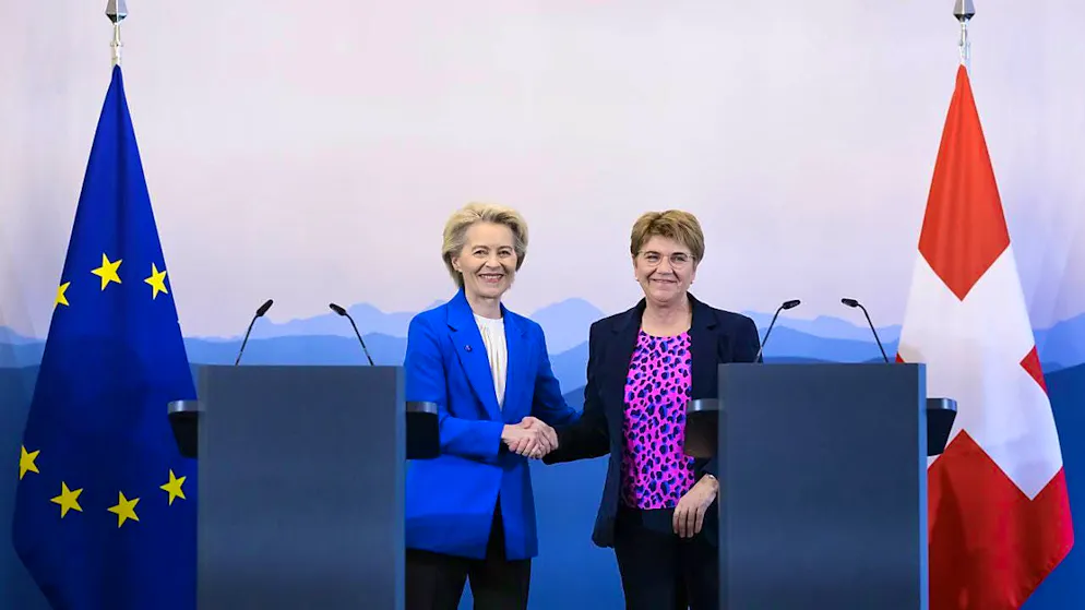 "We are providing joint answers to global realities that we all have to deal with," said EU Commission President Ursula von der Leyen at the media conference with President of the Swiss Confederation Viola Amherd.