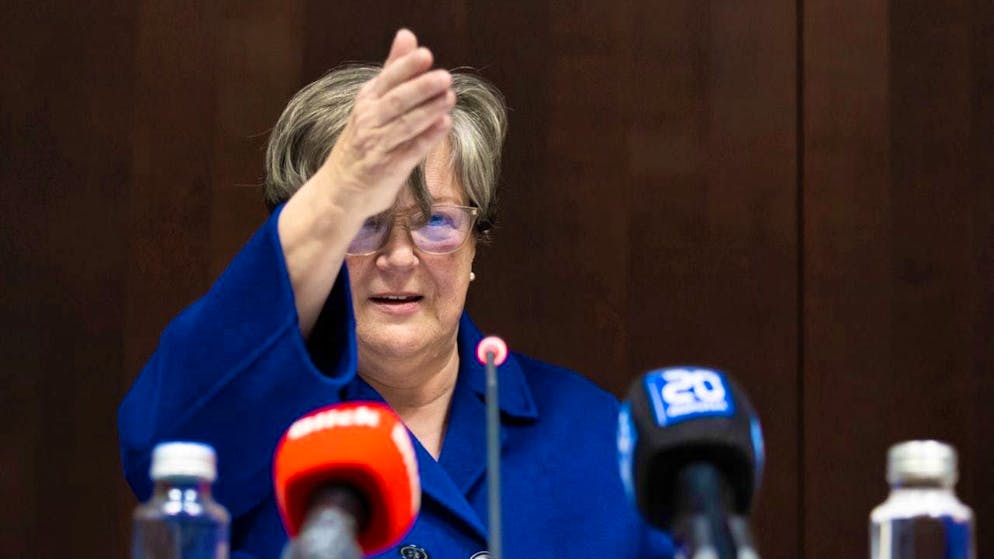 Many bodies bear part of the responsibility: PUK President Isabelle Chassot at the presentation of the investigation report on the CS crisis.