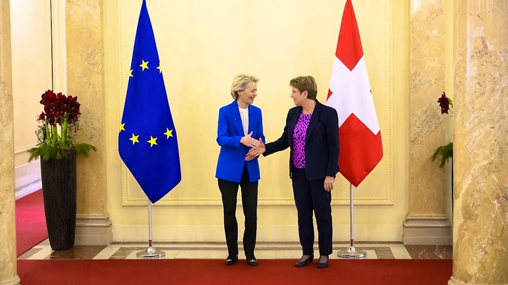 EU negotiations substantively concluded: President Viola Amherd met EU Commission President Ursula von der Leyen in Bern on Friday.