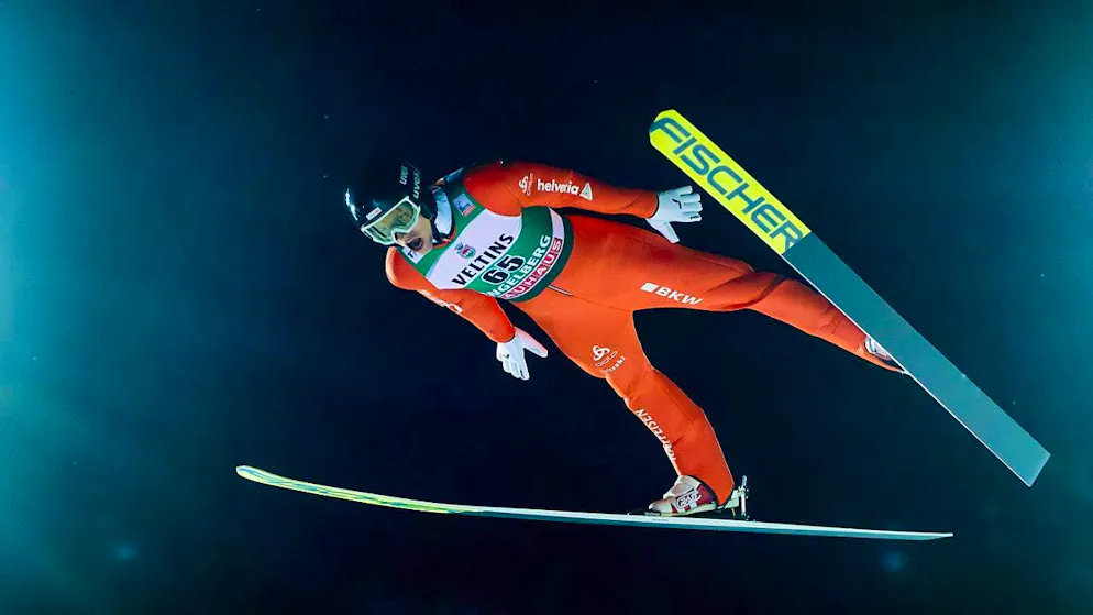 In the spotlight in Engelberg: Gregor Deschwanden