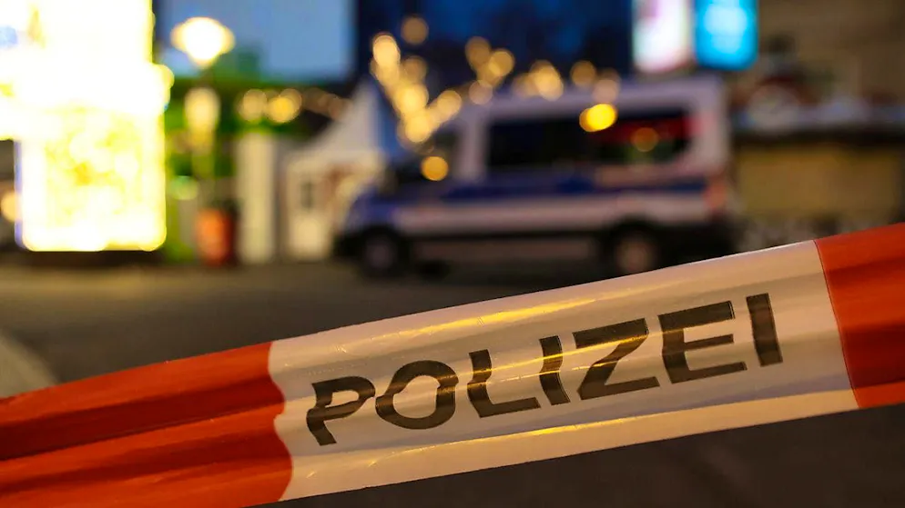 Police emergency vehicles cordon off the Christmas market in Magdeburg. On Friday evening, a driver drove into a group of people at the Christmas market. Photo: Matthias Bein/dpa
