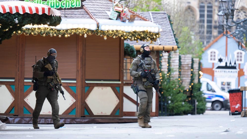 Am Tag nach der Attacke blieb der Magdeburger Weihnachtsmarkt geschlossen. 