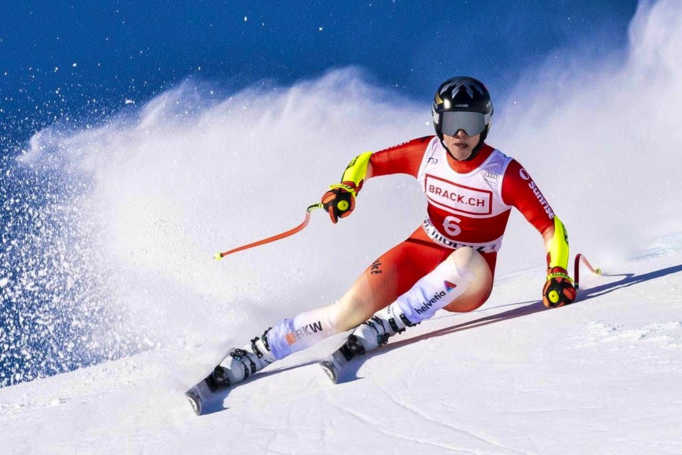 Lara Gut-Behrami races to the podium again.