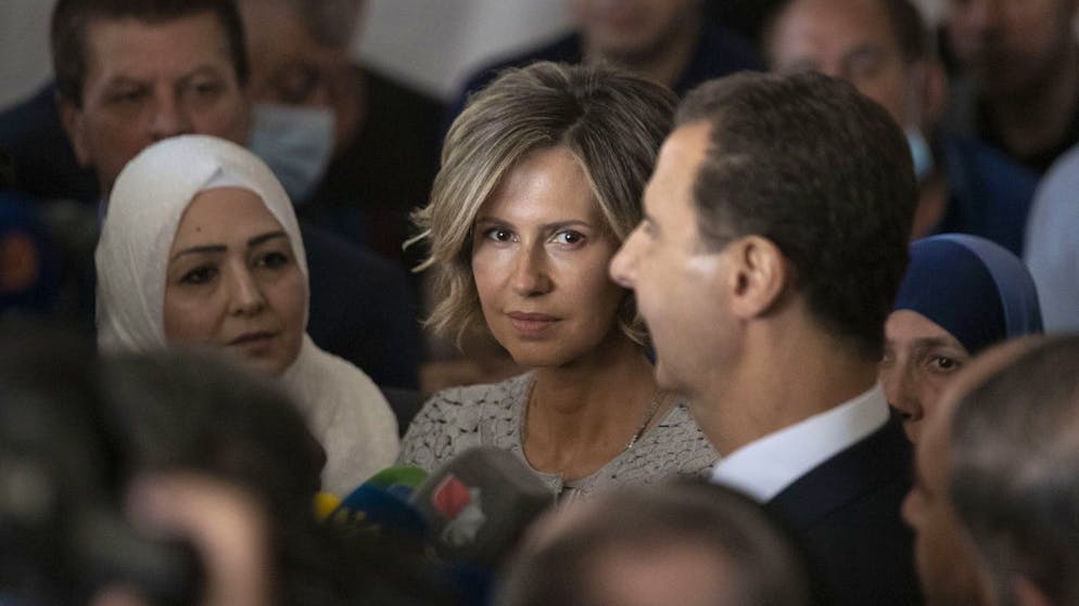 Asma Assad (l.) und ihr Mann Baschar al-Assad am 26. Mai 2021 in Damaskus.