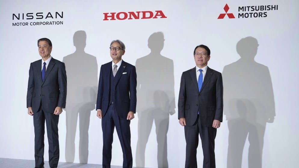 Honda und Nissan wollen sich zusammenschliessen. Auch Mitsubishi soll dazukommen. (Bild: The Associated Press, 23.12.2024)