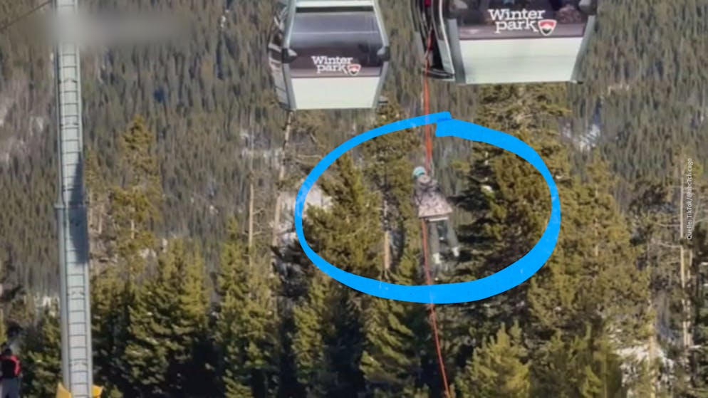 Video shows spectacular evacuation. 174 skiers rescued from cable car after technical defect