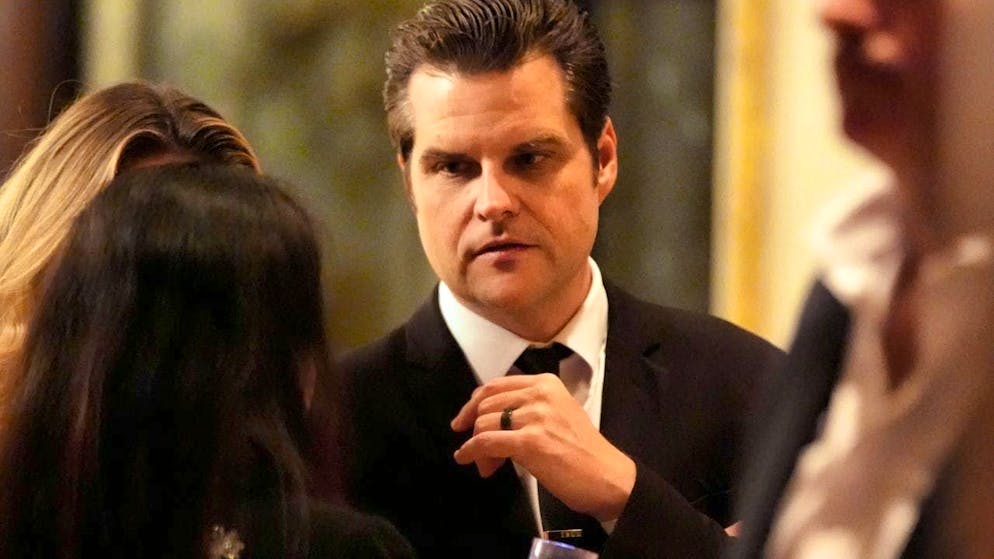Matt Gaetz during a gala in Mar-a-Lago, the Florida estate of US President-elect Donald Trump. Photo: Alex Brandon/AP/dpa