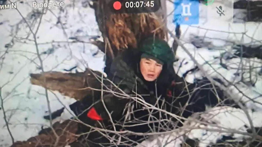 In einem am 17. Dezember 2024 vom ukrainischen Präsidenten Wolodymyr Selenskyj veröffentlichten Bild sind nordkoreanische Soldaten zu sehen, die in Kursk im Einsatz sein sollen.