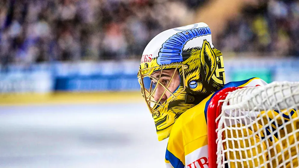 Luca Hollenstein with a concentrated look: On Friday night he does not allow a goal against