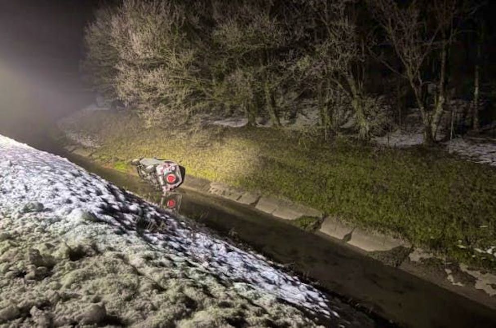 The vehicle was a total loss.