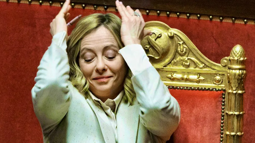 ARCHIVE - Italy's Prime Minister Giorgia Meloni during a Senate session. Photo: Roberto Monaldo/LaPresse/dpa